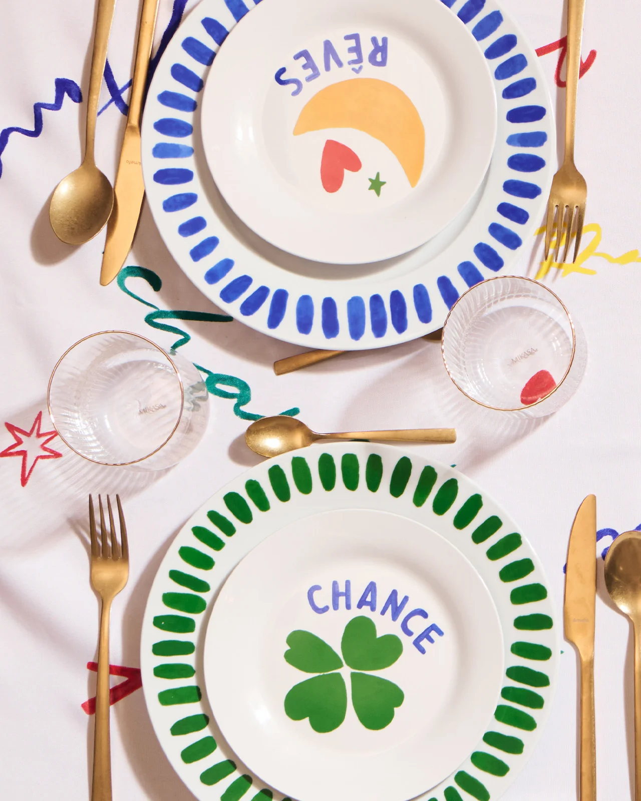 L'assiette Coeur vert en porcelaine - 26 cm – Image 4