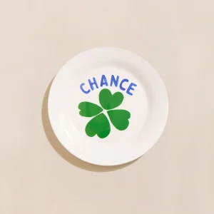 L'assiette Chance en porcelaine - 19 cm