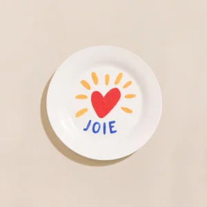 L'assiette Joie en porcelaine - 19 cm