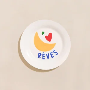 L'assiette Rêves en porcelaine - 19 cm