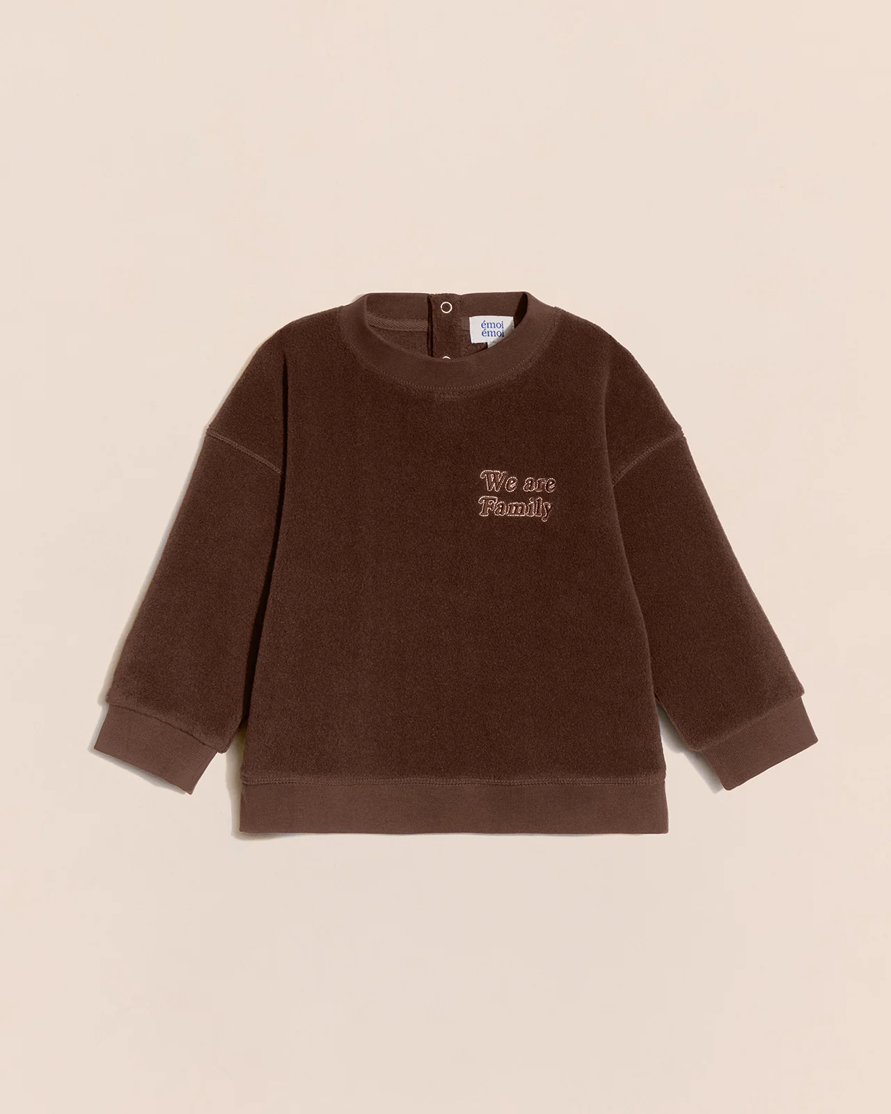 Le duo de sweats We are family en polaire recyclée - chocolat – Image 3