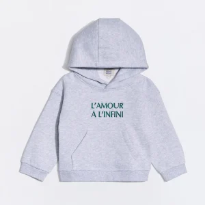 Le hoodie L'amour à l'infini enfant - gris chiné