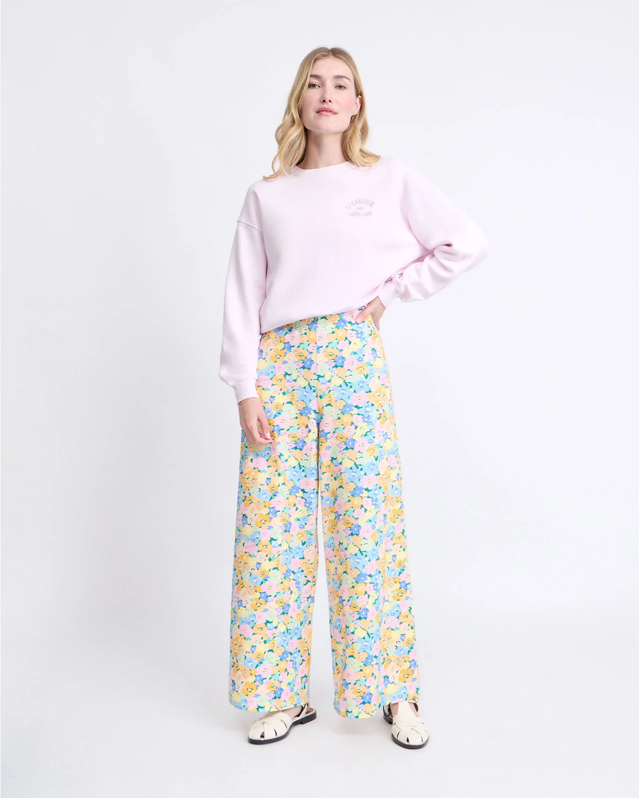 Le pantalon Pauline en coton bio - Fleurs des montagnes