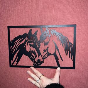 Décoration mural en métal chevaux