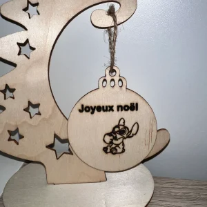 Boule de noël gravée, personnalisée