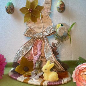 Le lapin de Pâques floral