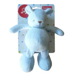 Peluche ours musicale bleu - Rosy et Emil - Nattou - 20 cm