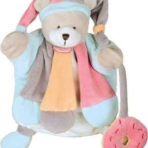 Doudou ours marionnette multicolore - Collector - DC2385 Doudou et Compagnie