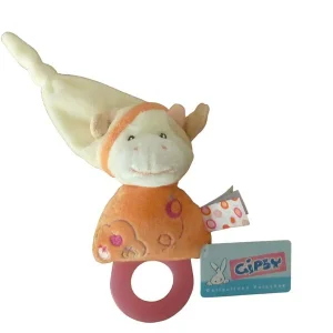 Doudou anneau de dentition Pomme vache orange - Gipsy
