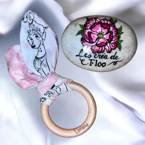 Hochet 101 dalmatiens avec prénom gravé