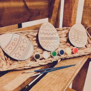 Œufs de Pâques personnalisés à peindre