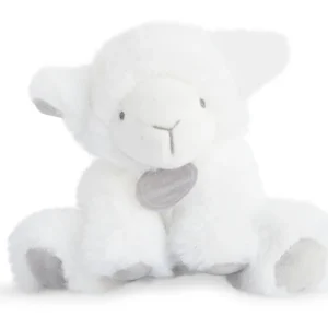 Peluche mouton blanc taupe 12 cm - DC3105 Doudou et Compagnie