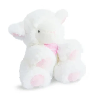 Peluche mouton blanc rose - DC3105 Doudou et Compagnie - 12 cm