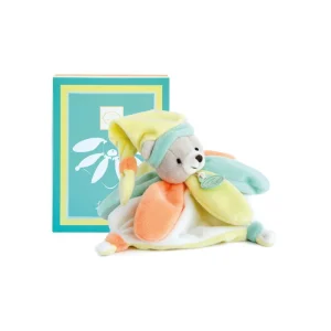 Doudou mini ours plat multicolore- Collector - Doudou et compagnie