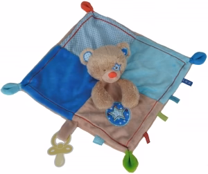 Doudou ours plat marron bleu - Lief Lifestyle