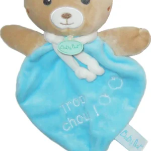 Doudou ours plat bleu - BN0152 Baby'Nat