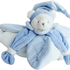 Doudou ours plat bleu - Collector - DC2921 Doudou et Compagnie