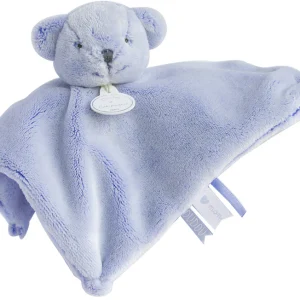Doudou ours plat bleu - J'Aime Mon Doudou - DC3161 Doudou et Compagnie
