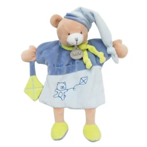 Doudou ours marionnette bleu - Il était une fois - BN0284 Baby'Nat