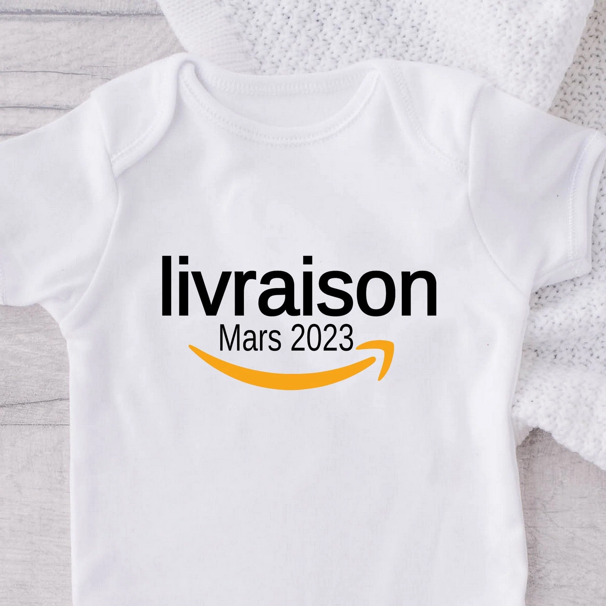 Body de bébé personnalisé annonce grossesse Amazon