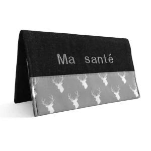 Protège carnet de santé personnalisé Lolikö Chevreuil gris