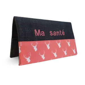 Protège carnet de santé personnalisé Lolikö Chevreuil rose