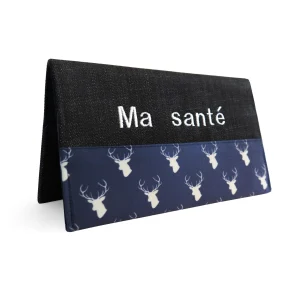 Protège carnet de santé personnalisé Lolikö Chevreuil bleu