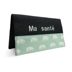 Protège carnet de santé personnalisé Lolikö / Ours turquoise