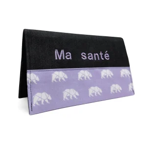 Protège carnet de santé personnalisé Lolikö / Ours lilas