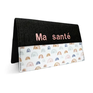 Protège carnet de santé personnalisé Lolikö Arc-en-ciel
