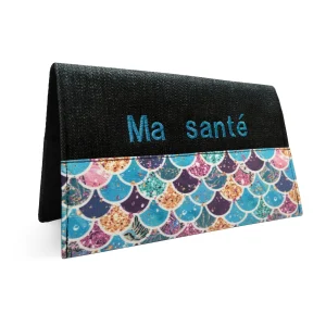 Protège carnet de santé personnalisé Lolikö Sirène turquoise