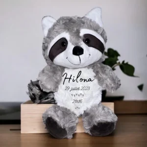 Raton laveur personnalisé, peluche, doudou