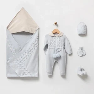 [Gamme Premium] Ensemble Naissance Bébé 0-3 Mois Tricot | Coffret Cadeau Doux & Bio