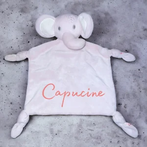 Doudou mouchoir elephant personnalisé
