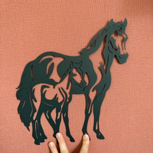 Décoration mural en métal cheval