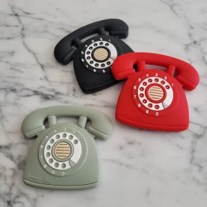 Jouet de dentition TÉLÉPHONE VINTAGE, jouet à mâchouiller, silicone alimentaire