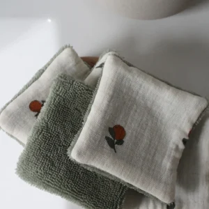 Lot de 5 cotons lavables oranges