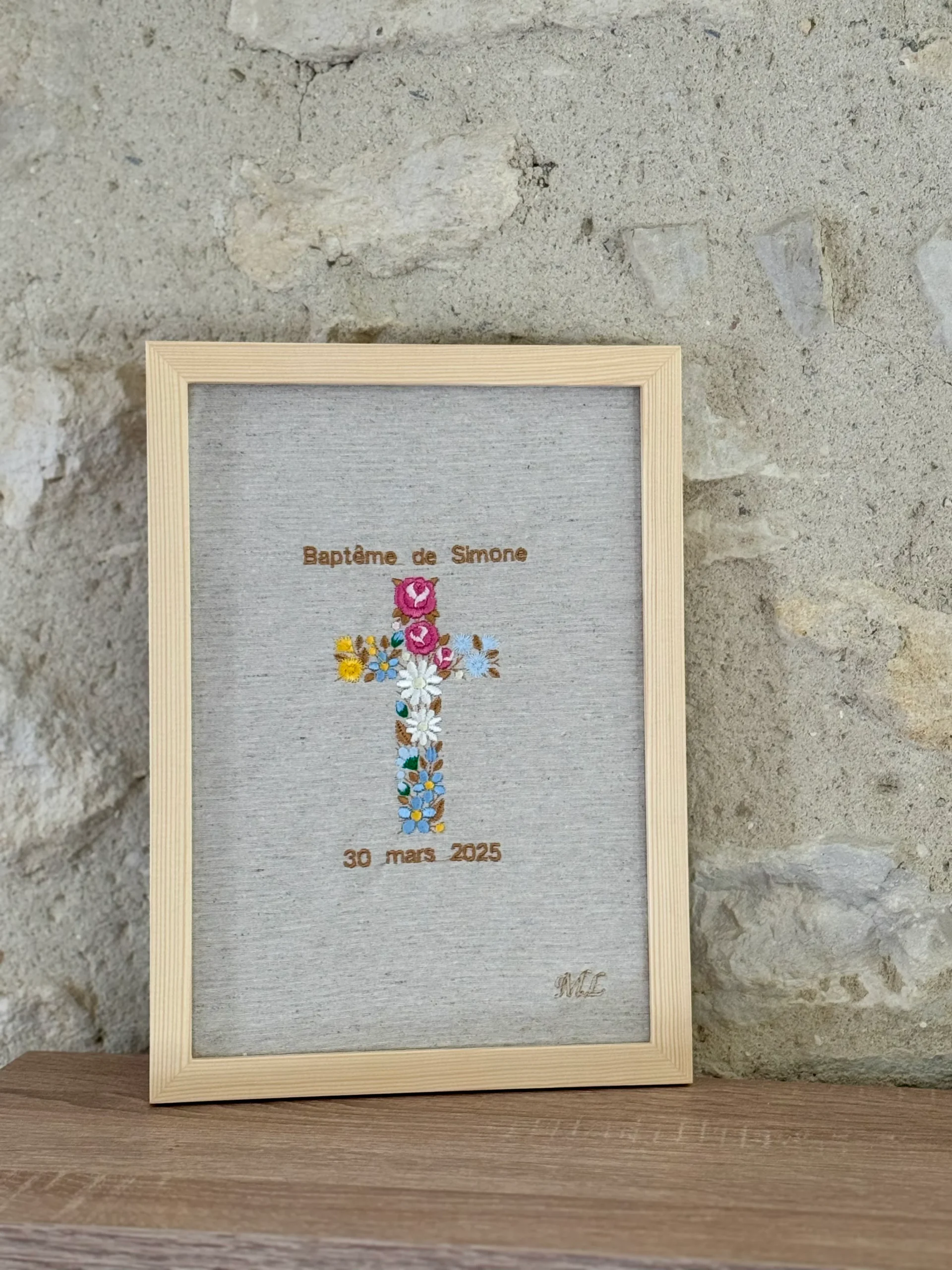 Louise le cadre de baptême