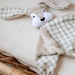 Gabin Le Lapin - Doudou Lapin personnalisé - Minky Beige