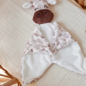 Charlie doudou girafe - Minky Girafe - Doudou Personnalisable
