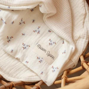 Couverture mi-saison - Waffle crême