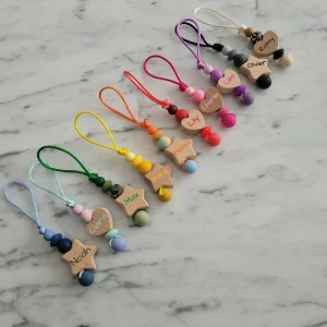 Identificateur ÉTOILE OU COEUR, tirette à fermeture éclair, sac d'école, étui à crayons