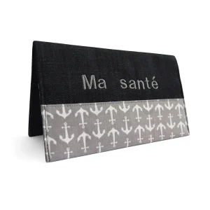 Protège carnet de santé personnalisé Lolikö Matelot gris