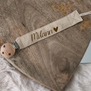 Attache tétine - Beige