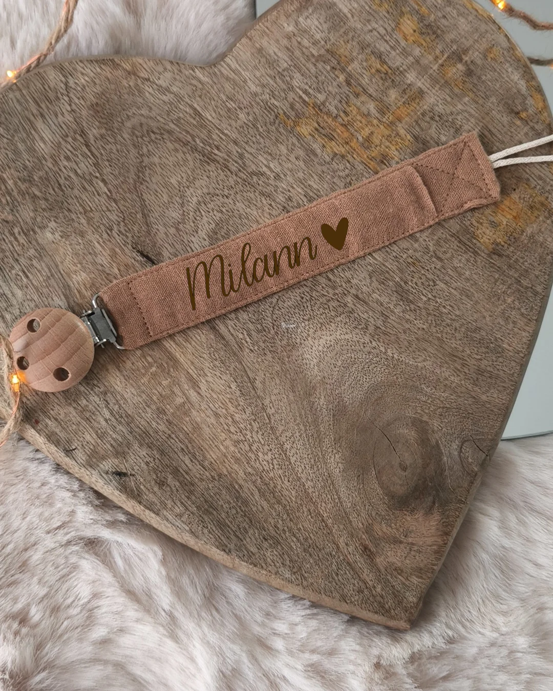 Attache tétine - Camel