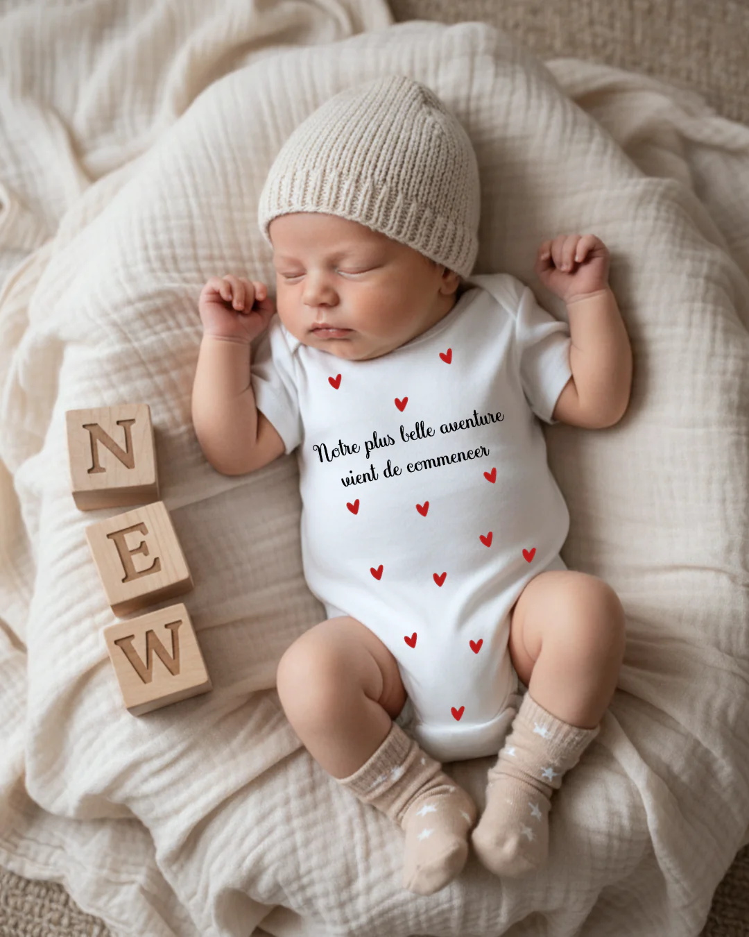 Body mini coeur - Notre plus belle aventure