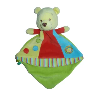Doudou Winnie l'ourson multicolore - plat - Disney