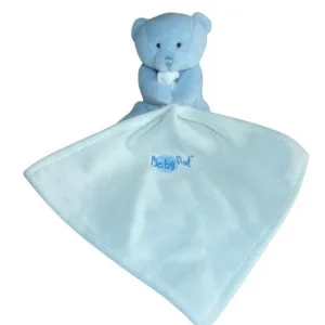 Peluche ours bleu avec mouchoir - BN3530 Baby'Nat