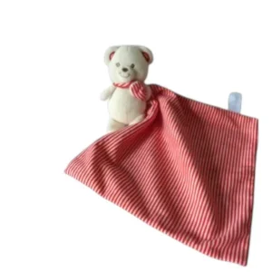 Doudou ours avec mouchoir rouge - Shima