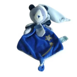 Doudou ours plat bleu - Les Comètes - BN0312 Baby'Nat